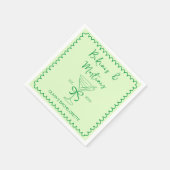 Serviette En Papier Bikinis et martinis à main tiré (Coin)