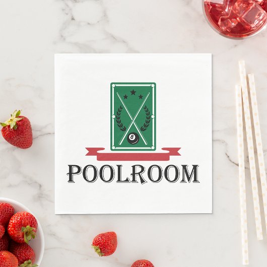 Serviette En Papier Billard Classique 8 Ball