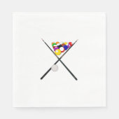 Serviette En Papier Billard et billes de piscine (Devant)