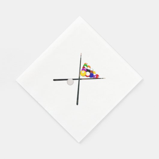 Serviette En Papier Billard et billes de piscine (Coin)
