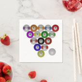 Serviette En Papier Billard Huit Ball Rack (En situation)