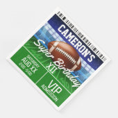 Serviette En Papier Billet de jeu de football Super Party sur vert (Coin)