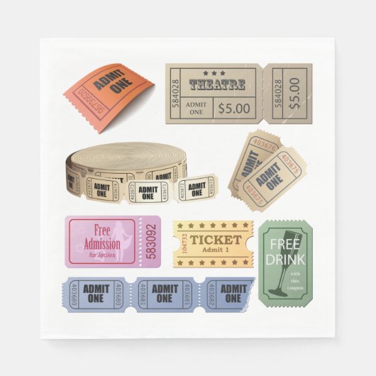 Serviette En Papier Billets divers (Devant)