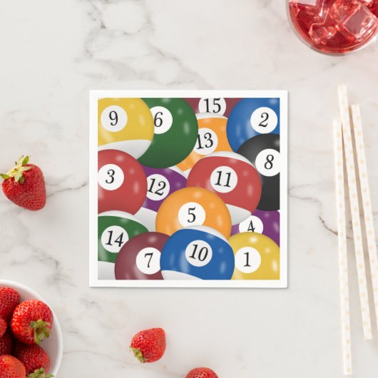 Serviette En Papier Billiard Ball Collection (En situation)