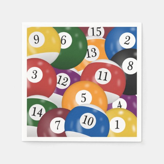 Serviette En Papier Billiard Ball Collection (Devant)