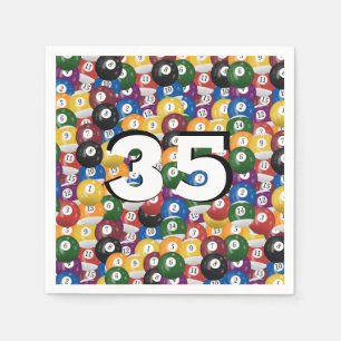 Serviette En Papier Billiard Balls pour 35e anniversaire