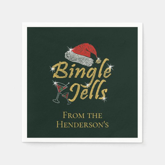 Serviette En Papier Bingle Jells Tipsy Noël (Devant)