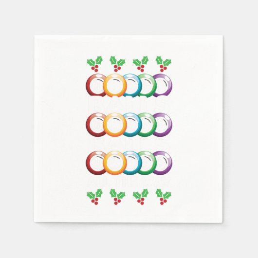 Serviette En Papier Bingo Balls Lucky Game Player Gambler Gift (Devant)