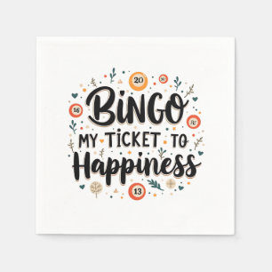 Serviette En Papier Bingo est mon billet pour le bonheur Funny Bingo J