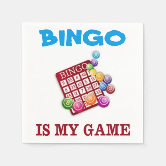 SERVIETTE EN PAPIER BINGO EST MON JEU (Devant)