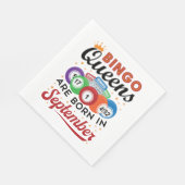 Serviette En Papier Bingo Queens Are Born in Septembre (Coin)