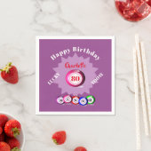 Serviette En Papier Bingo Thème Anniversaire Fête Personnalisée (En situation)