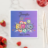 Serviette En Papier BINGO themed birthday party  (En situation)