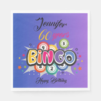 Serviette En Papier BINGO themed birthday party 