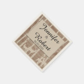 Serviette En Papier Birch Trees Rustiques Cerf Mariage Napkin (Coin)
