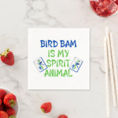 Serviette En Papier Bird Bam is My Spirit Animal Mahjong Bird Tiles (En situation)