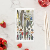 Serviette En Papier Bird Feather Wildlife Antique Feathers Art Nouveau (En situation)