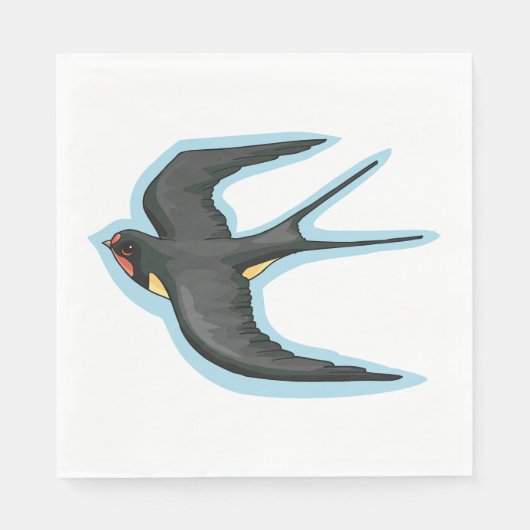 Serviette En Papier Bird in Flight (Devant)