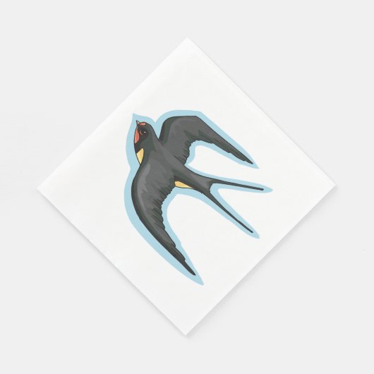 Serviette En Papier Bird in Flight (Coin)