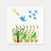 Serviette En Papier Bird Wildlife Napkin (Devant)
