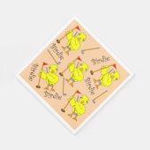 Serviette En Papier Birdie Golfer Chick (Coin)