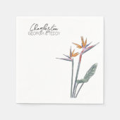 Serviette En Papier Birds of Paradise Mariage cocktail napkin (Devant)