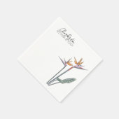 Serviette En Papier Birds of Paradise Mariage cocktail napkin (Coin)
