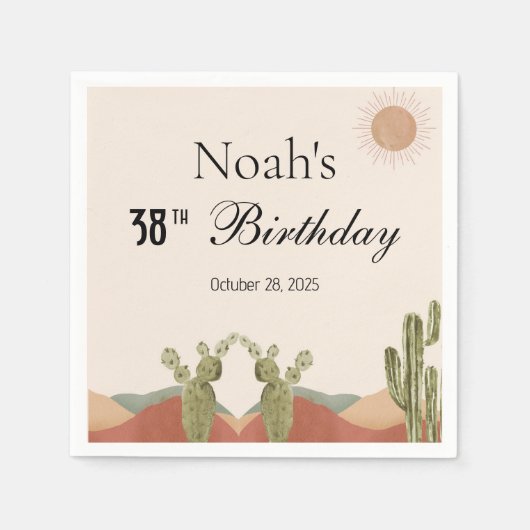 Serviette En Papier Birthday (Devant)