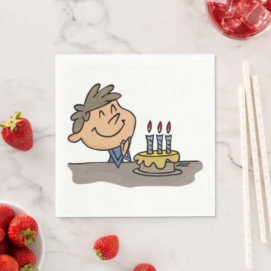 Serviette En Papier Birthday Boy (En situation)
