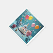 Serviette En Papier Birthday Cartoon Germ Party Fun (Coin)