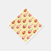Serviette En Papier Birthday Cupcakes and Polka Dot (Coin)
