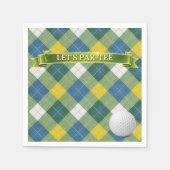 Serviette En Papier Birthday Golf Theme Let's Par-tee (Devant)