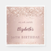 Serviette En Papier Birthday party rose gold confetti pink luncheon (Devant)