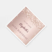 Serviette En Papier Birthday party rose gold confetti pink luncheon (Coin)