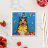 Serviette En Papier Birthday Party Sheltie (En situation)