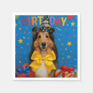 Serviette En Papier Birthday Party Sheltie