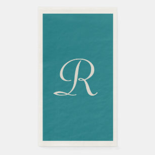 Serviette En Papier Biscay Bay Bleu tendance Monogramme minimaliste