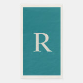 Serviette En Papier Biscay Bay Blue tendance Monogramme papier invité (Devant)