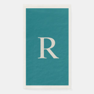 Serviette En Papier Biscay Bay Blue tendance Monogramme papier invité