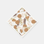 Serviette En Papier biscuits à puce chocolat motif blanc ver (Coin)