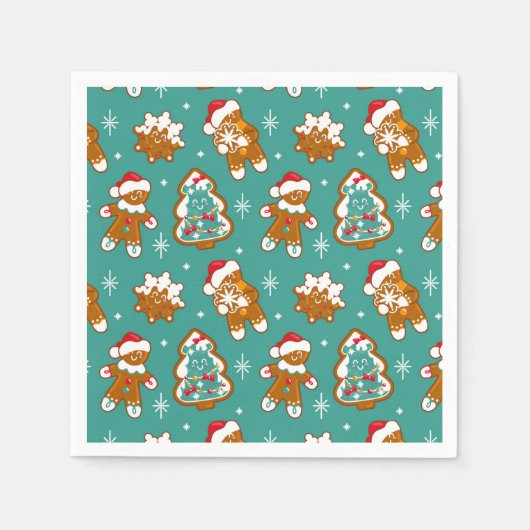 Serviette En Papier Biscuits de Noël au gingembre (Devant)