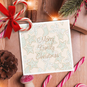 Serviette En Papier Biscuits de Noël de la Famille Joyeuse Art 