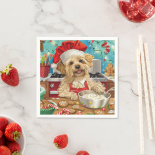 Serviette En Papier Biscuits de Noël pour Terrier Dandie Dinmont : Chr