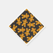 Serviette En Papier Biscuits en pain d'épice sur noir (Coin)