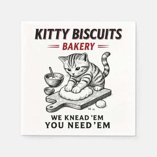 Serviette En Papier Biscuits Kitty Boulangerie (Devant)