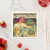 Serviette En Papier Biscuits Lefevre-Utile par Alphonse Mucha (1896) (En situation)