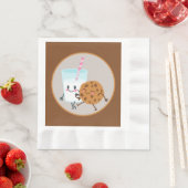 Serviette En Papier biscuits mignons et fête du lait (En situation)