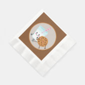 Serviette En Papier biscuits mignons et fête du lait (Coin)
