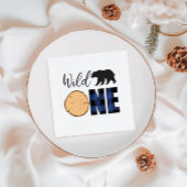 Serviette En Papier Bison bleu Ours sauvage Plaid Premier anniversaire