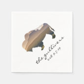 Serviette En Papier Bison Mariage rustique (Devant)